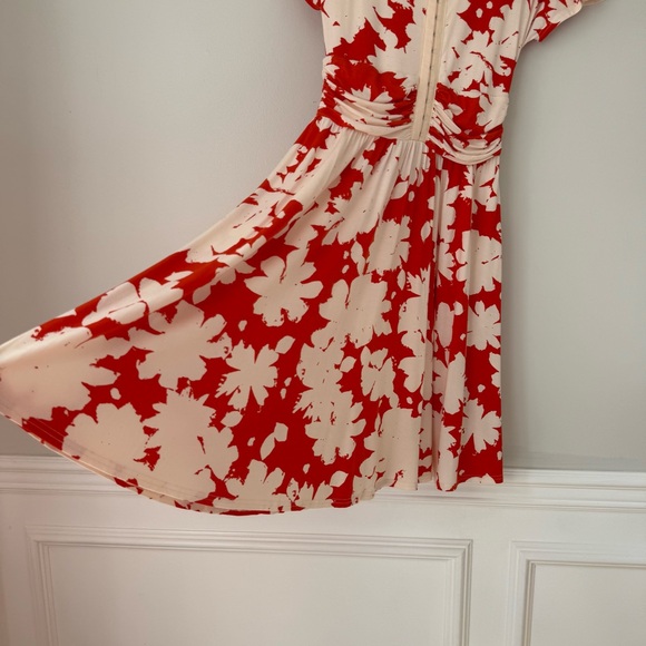 Anthro Maeve Summer‎ Breeze Orange Floral Dress Sz S - Picture 5 of 8